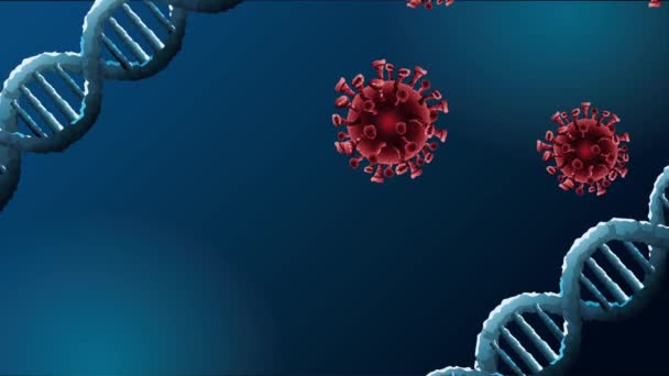 코비 디 부아르 19 dna 분자가 살아 있는 전염병 입자 패턴 — 비디오