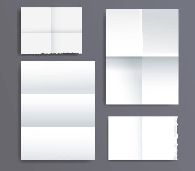 Eklenti pankartları kağıt simgeleri seti