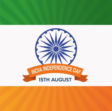 Hindistan 'ın bağımsızlık gününü ashoka çakra ve bayrak ile kutluyoruz.