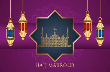 Altın fenerler ve Tac Mahal ile hac mabrour kutlaması.