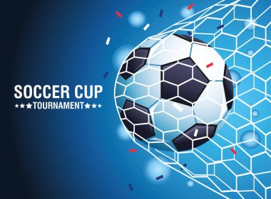 Balon gollü futbol kupası posteri