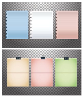 Eklenti pankartları kağıt simgeleri seti