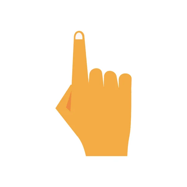 Mão ícone de estilo plano índice humano — Vetor de Stock