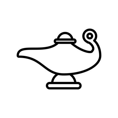 sihirli lamba çizgisi tarzı simge