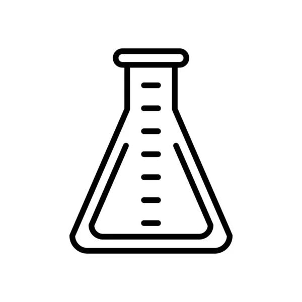 Ícone isolado laboratório de teste de tubo — Vetor de Stock