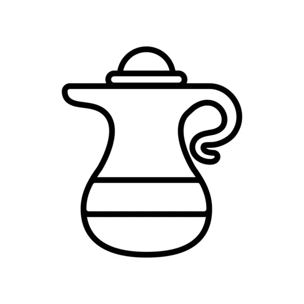 Ícono de estilo de línea de té — Archivo Imágenes Vectoriales