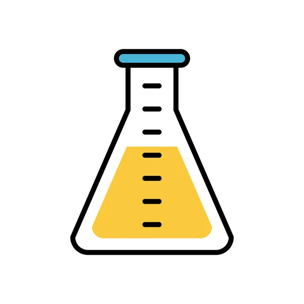 Tube test laboratory isolated icon — Stock Vector