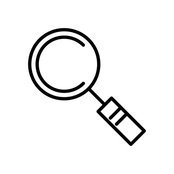 Recherche loupe style ligne icône — Image vectorielle