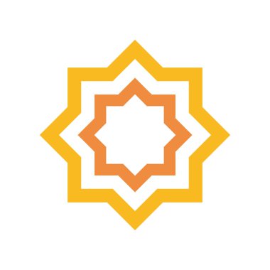 İslami yıldız düz biçim simgesi