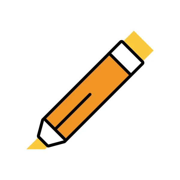 Marker supply school fill style icon — Stock Vector