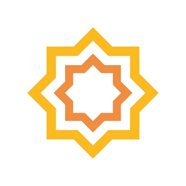 Islamic star flat style icon — Stock Vector