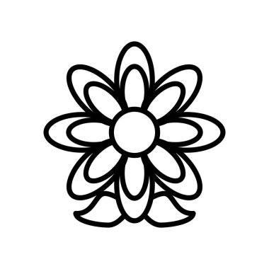 şirin çiçek çizgisi biçimi simgesi