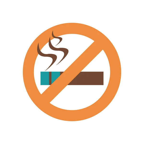 No fumar icono de estilo plano — Vector de stock