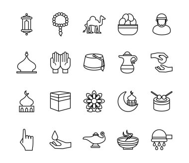 İslam dini belirlenmiş çizgi simgeleri