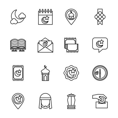 İslam dini belirlenmiş çizgi simgeleri