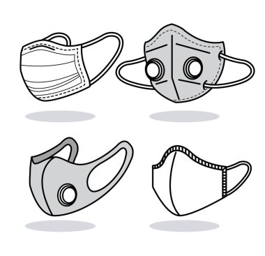 Kovid19 koruma için tıbbi maskeler, solunum aksesuarları.