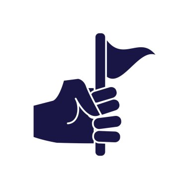 Bayrak silueti tarzında el