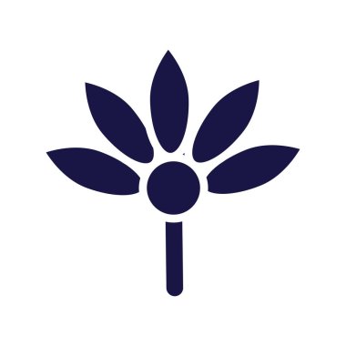 güzel çiçek silueti tarzı simge