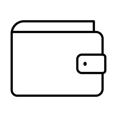 Cüzdan parası dolar satır biçimi simgesi