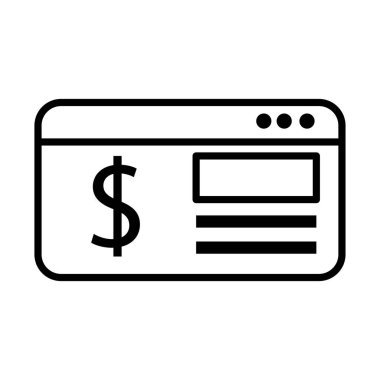 Kredi kartı çizgisi biçimi simgesi