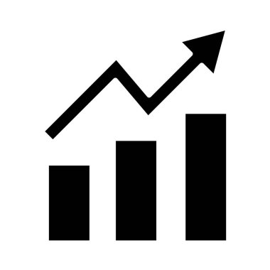 istatistik çubukları siluet biçimi simgesi