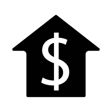 Dolar sembollü siluet biçimindeki ev