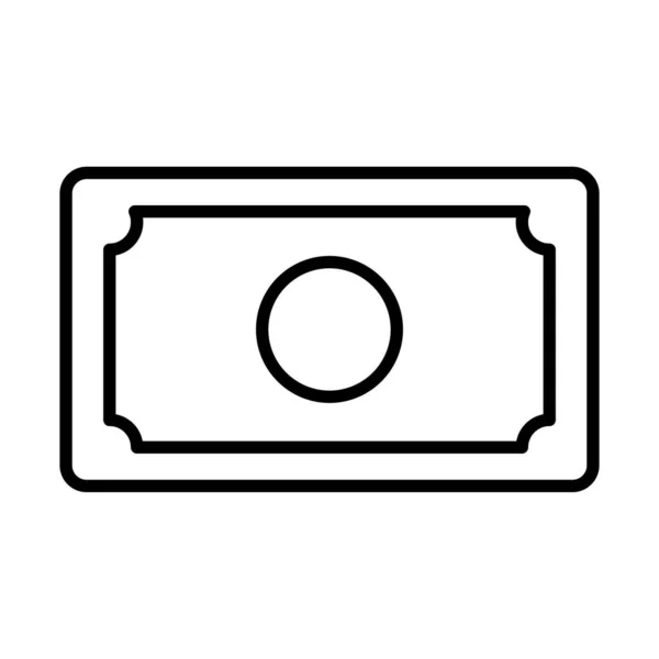 Facture dollar ligne style icône — Image vectorielle