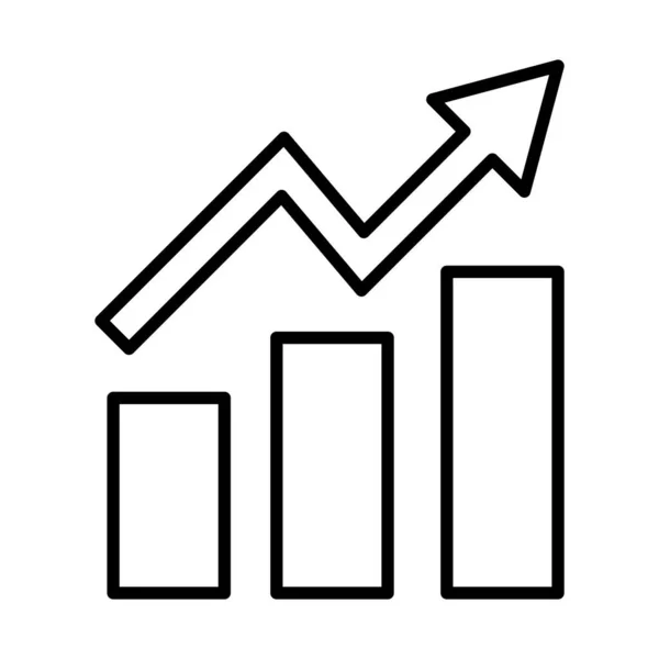Estatísticas barras ícone de estilo de linha —  Vetores de Stock
