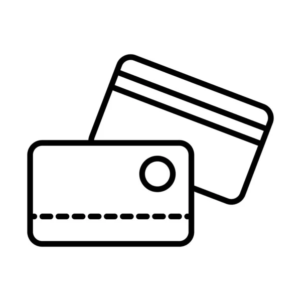 Ikona stylu řádku kreditní karty — Stockový vektor