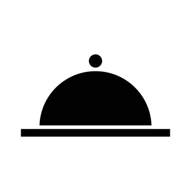 tepsi sunucu siluet biçimi simgesi