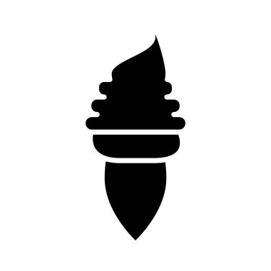 Lezzetli dondurma silueti tarzı simge