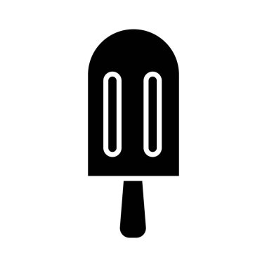 Lezzetli dondurma çubuğu siluet tarzı simge