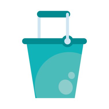 Plastik kova temizlik aksesuarı simgesi