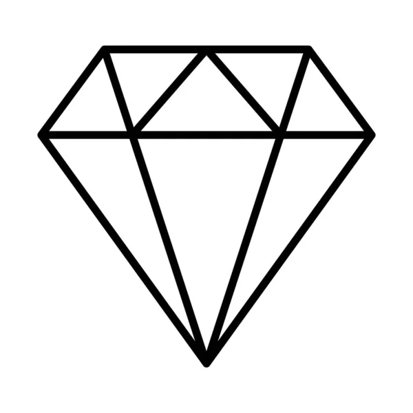Diamante jewerly pedra ícone estilo linha — Vetor de Stock
