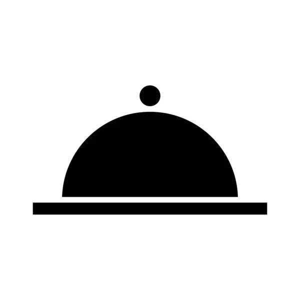 Plateau serveur silhouette style icône — Image vectorielle