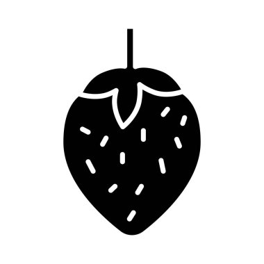 taze çilek siluet tarzı simge