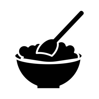 kaşık ve yemek silueti tarzında seramik tabak