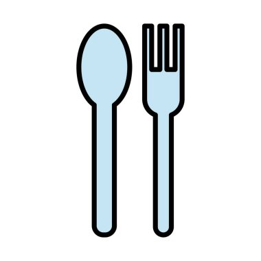 çatal ve kaşık kesiciler biçim simgesini doldurur