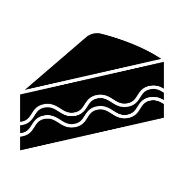 tatlı pasta porsiyon siluet tarzı simge