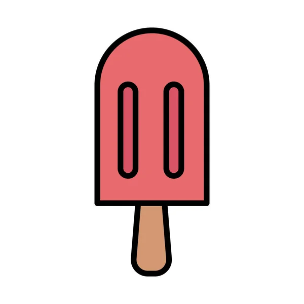 Delicioso helado palo relleno estilo icono — Archivo Imágenes Vectoriales