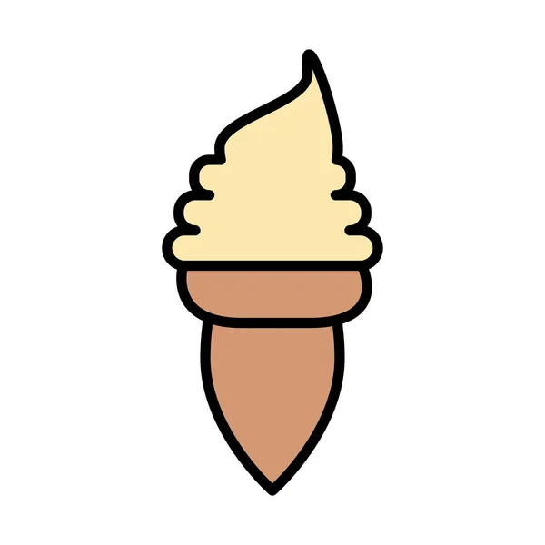 Delicioso helado relleno estilo icono — Vector de stock