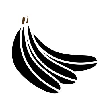 Muzlar taze meyve sağlıklı yiyecek silueti tarzı