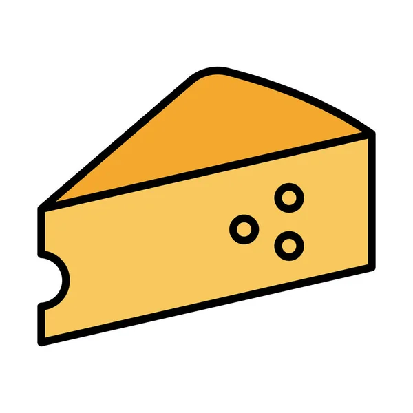 Heerlijke kaas gezond voedsel vullen stijl — Stockvector