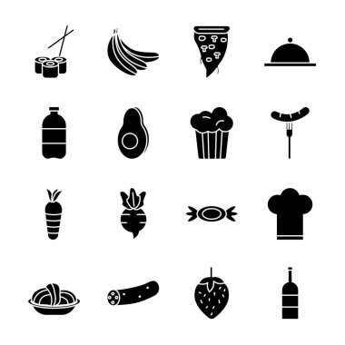 Yiyecek ve içecek ikonları