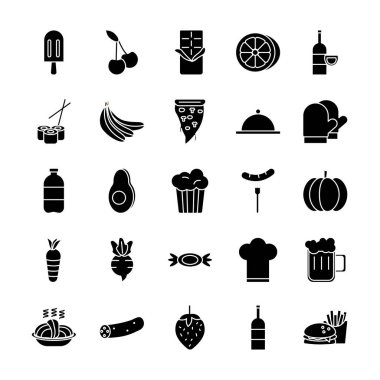 Yiyecek ve içecek ikonları