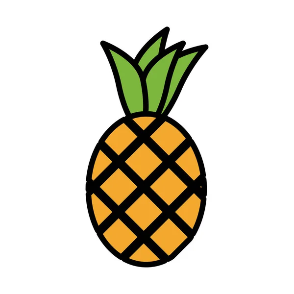 菠萝新鲜水果填充风格图标 — 图库矢量图片