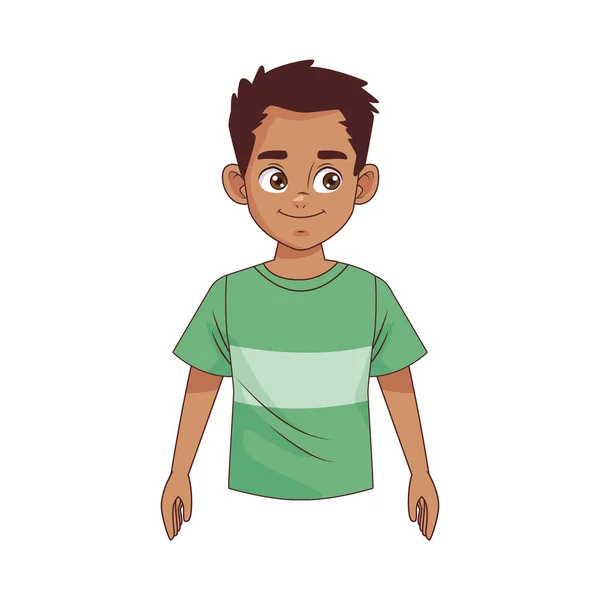 Šťastný mladý afro chlapec avatar charakter — Stockový vektor