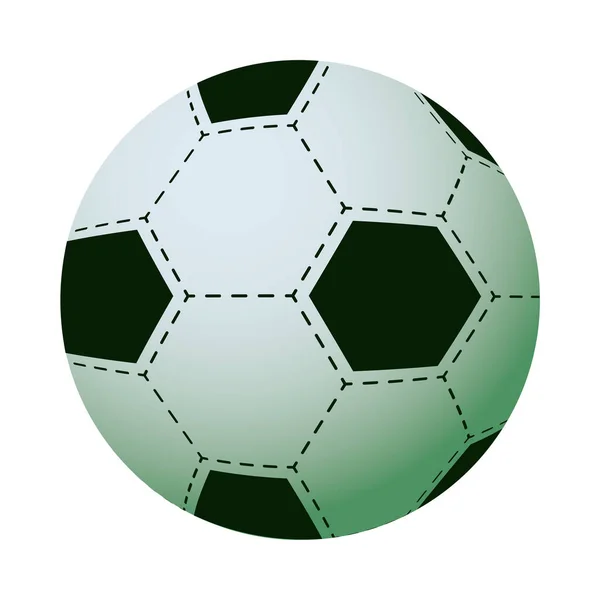 Voetbal ballon sport kampioenschap icoon — Stockvector