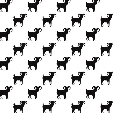 Ramazan Kareen keçi siluetleri dekoratif desenler