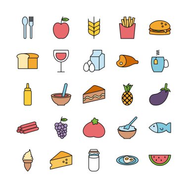 Yiyecek ve içecek ikonları